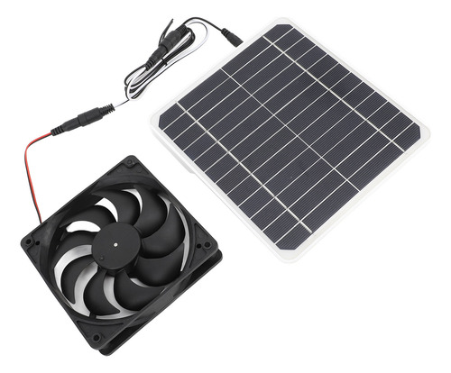 Ventilador Solar Silencioso De Escape Monocristalino De 20 W