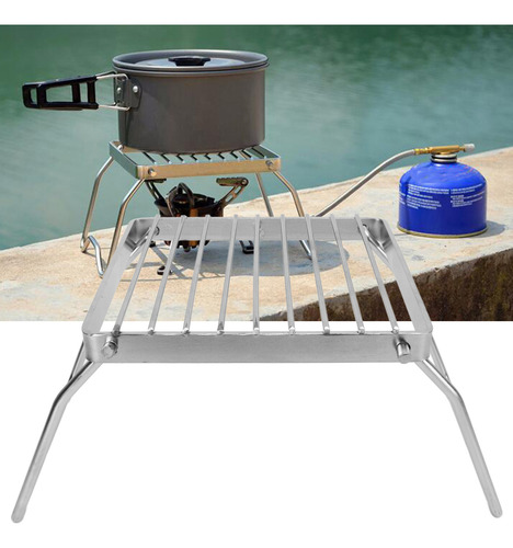 Parrilla Plegable De Acero Inoxidable Plegable Para Acampar