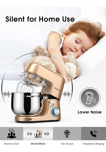Batidora De Pie Kuccu, 8,5 L, 660 W, 6 Velocidades, Con Puls
