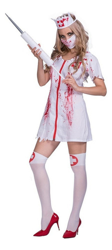 Disfraz De Halloween De Enfermera Sangrienta Para Mujer