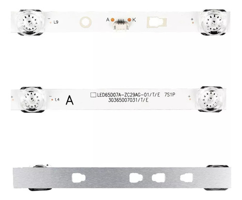 Kit 12 Barras Led Para Tv Jvc Lt-65mb708 Lt65mb708 Novo + Nf