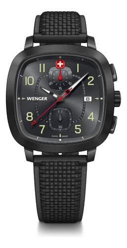 Wenger Reloj Sport Chrono 39.5 Mm, Negro