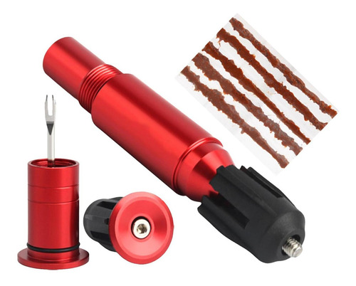 Kit De Parches Selladores De Neumáticos De Bicicleta Rojo