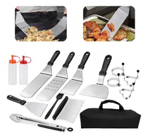 Comprar Kit 14 Espatulas Churrasqueras Gruesa Asado Utensilio Cocina