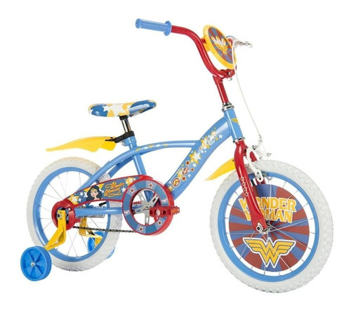 Bicicleta Huffy R16, Wonder Woman, Azúl Mujer Maravilla.