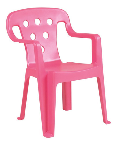 Silla Infantil Niño Plástico Reforzada Grandes - Garageimpo Color Rosa