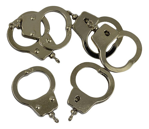 . 6 Peças Prata Mini Polegar Dedo Algemas Amuletos Chaveiro
