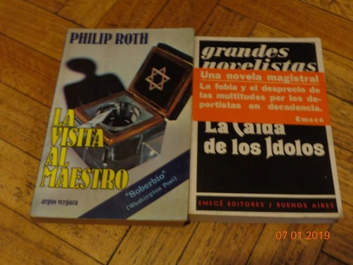 Lote 2 Libros De Philip Roth. Visita Al Maestro-caída &-.