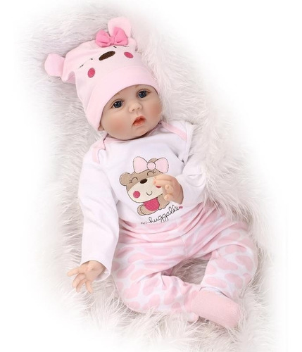 Bebe Reborn Muñeca 57 Cm Silicon Tela Entrega Inmediata En