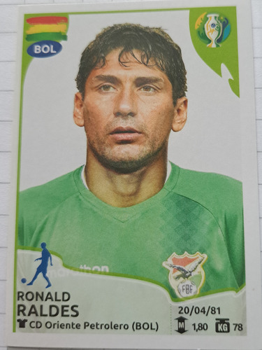 Lámina Album Copa America Brasil 2019 Ronald Raldes #44