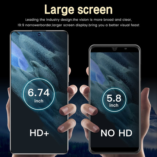 Vove S24 Dual Sim 2025 Popular El Último Modelo Smartphone 16gb Ram 512gb Rom Android 13 Desbloquea Más Vendido Celular 5g Wifi 6,74 Pulgadas Violeta Claro
