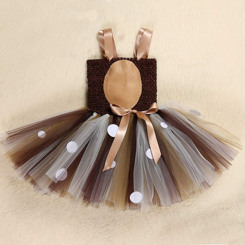 Hjtt Disfraz De Ciervo Para Niñas, Vestido Tutú De Navidad,