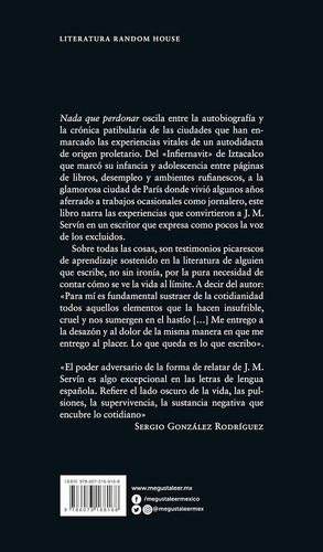 Libro Nada Que Perdonar: Crónicas facinerosas De J. M. Servín Con Tapa Blanda