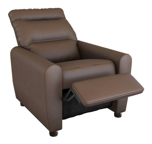 Imagen 2 de 6 de Sofá - Sillón - Recliner - Living - Marrón 1 Cuerpo Pu Polo