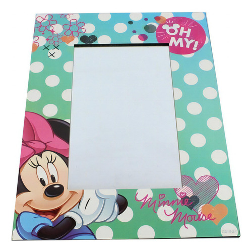 Espejo con marco oficial de Minnie Mouse de Oh My Disney, 40 x 30 cm, color verde