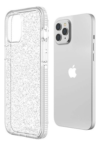 Forro Transparente Escarchado iPhone 12 Pro Max Anti Golpes