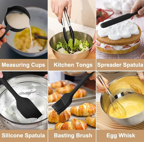 Bowls De Cocina Wildone, Acero Inoxidable, 27 Pzs, Negro
