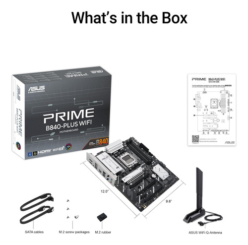 Asus Prime B840-plus Wifi Amd Am5 B840 Atx Motorboard, Advan