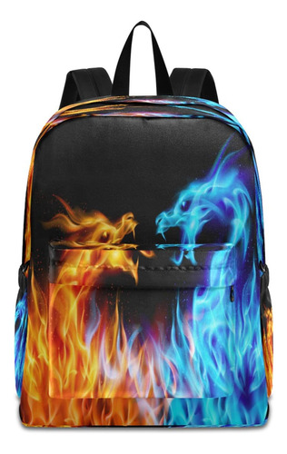 Cool Dragon Fire Mochila Bolsa Viaje Hombres Y Mujeres, E Y