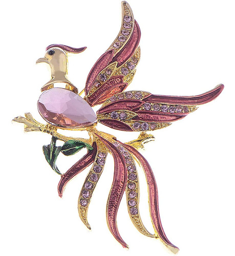 Alilang - Broche Con Diseño De Pájaro De Phoenix Con Cristal
