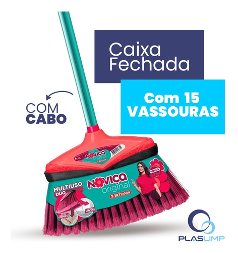 Caixa Vassoura Original C/cabo C/15 Novica (bt167215)