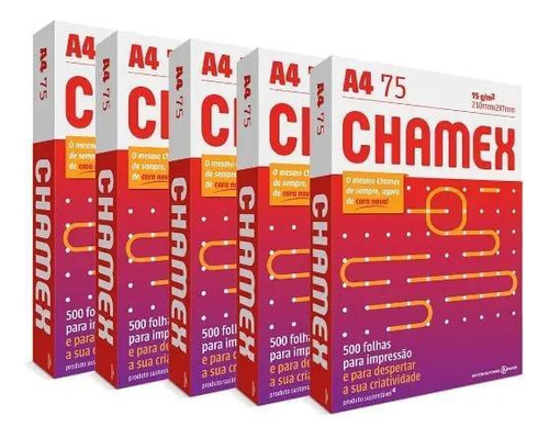 Sulfite A4 75g Chamex 5 Resmas (2500 Folhas)