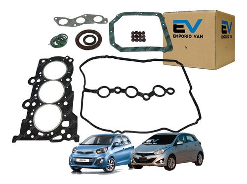 Junta Motor Completa Hb20 Picanto 1.0 12v 2011 Em Diante