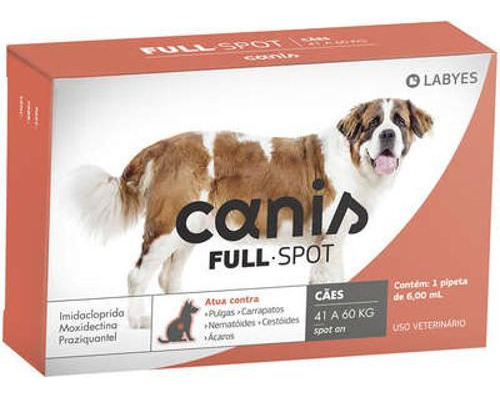 Canis Full Spot Antipulgas Cães 41 A 60kg C/1 Pipeta 6,00ml