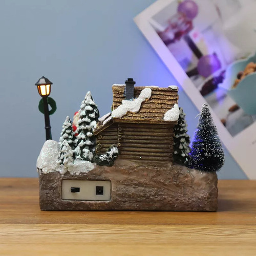M Villa Christmas House Iluminada, Luz Led Y 2 Funciones