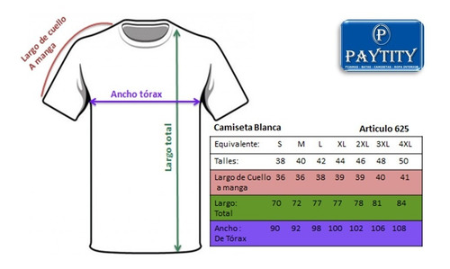 Imagen 3 de 6 de Camiseta Talle Especial Interlok Manga Corta Escote Redondo