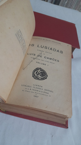 Livro Os Lusíadas Camões Ed. Comentada Completa 2 Vols 1927 (Usado)