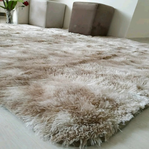 Alfombra peluda Shaggy Shaggy Mega Furry de color crema, 2,00 x 1,50