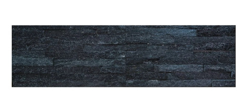 Piedra Natural Placa Panel 60x15 Cm Negra Quartz Por Caja