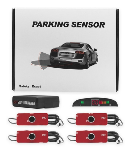 Sensores De Reversa 4 Puntos Display Universal Para Auto