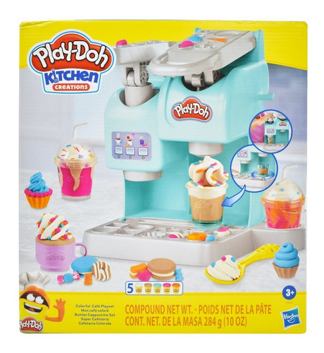 Juego Play Doh Kitchen Super Cafeteria Hasbro F4372 Febo Color Multicolor