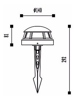 Imagen 3 de 10 de Aplique Exterior De Piso Con Jabalina Led Candil 3000k Ip65