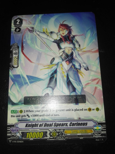 Knight Of Dual Spears, Corineus - V Promo Car Carta Vanguard