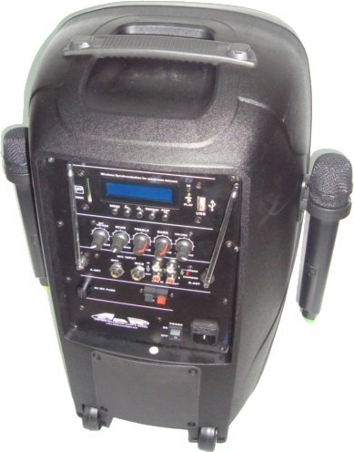 Bafle Bateria 2 Mic Inalambricos Linea Pro Mp3 Blut Outlet