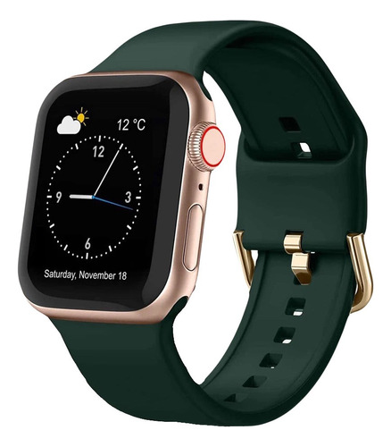 Malla Correa De Reloj Apple Watch 42/44/45 Mm Silicona Liso
