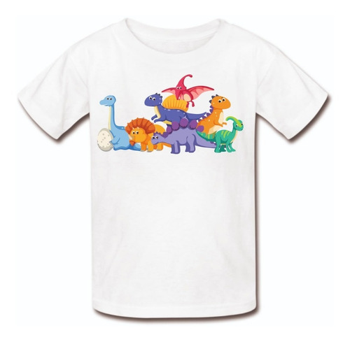 Camiseta Infantil Menino Menina Dinossauro Dino Desenho 1