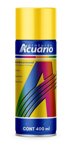 Pintura En Aerosol Acuario Color Amarillo Fluorescente 400ml