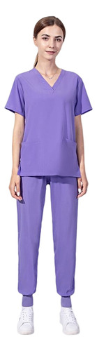 (xl-pl) Set Scrubs Top Con Cuello En V Y Pantalones Tipo Jog