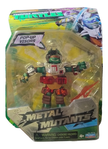 Figura Playmates  Metal Mutants  Tortugas Ninja Leonardo 