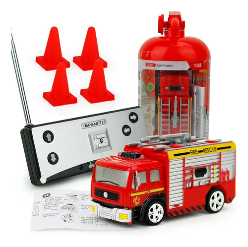 Minicamión De Bomberos Recargable Con Control Remoto