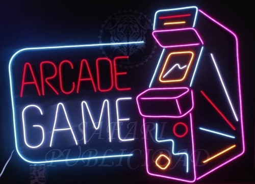 Cartel Arcade Game En Neón Led - Retro - Luminoso - Vintage