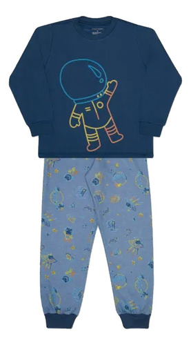 Pijama Infantil Dedeka Moletinho Flanelado Brilha No Escuro