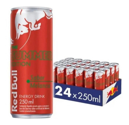 Energético Red Bull Energy, Summer Melancia,250ml (24 Latas)