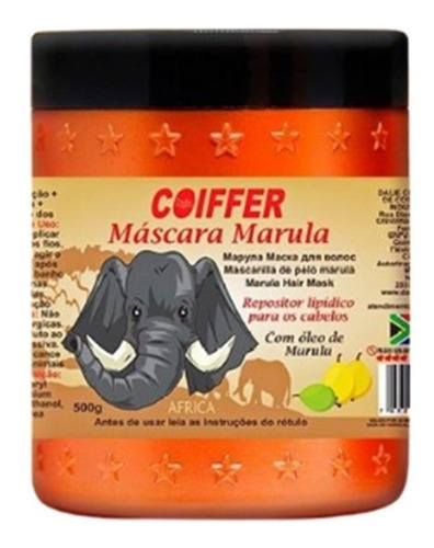 Imagem 1 de 4 de Máscara Marula Coiffer 500g Proteção Dos Fios
