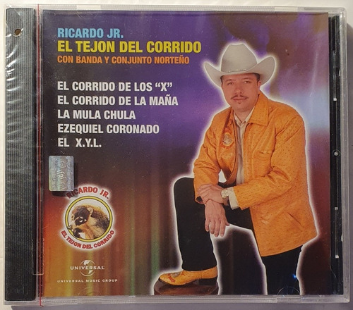 Cd Ricardo Jr El Tejón Del Corrido - Con Banda Y Conjunto