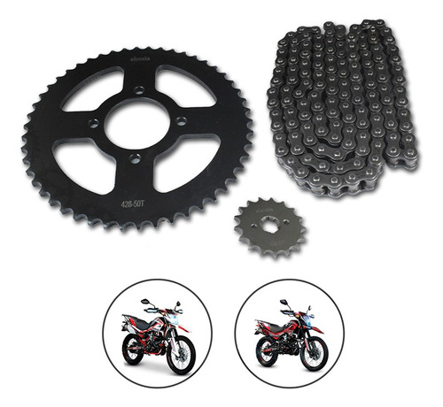 Kit De Sprocket Iron Box Cadena Ref Vento Crossmax-200 19-22